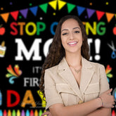 Aperturee - Stop Crying Mom First Day Back To School Backdrop